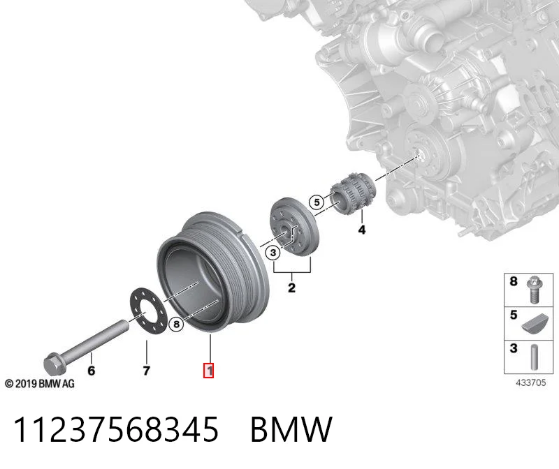 Купити Шків колінвала BMW 5  E61