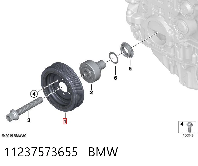 Демпферний шків колінвала BMW X5 