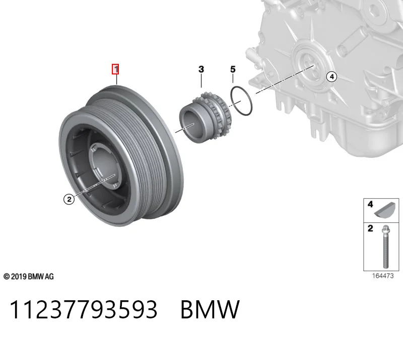 11237793593 BMW Демпфер колінвалу