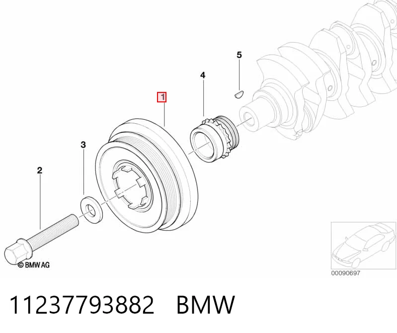 11237793882 BMW Демпфер колінвалу