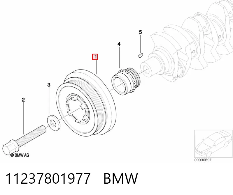 11237801977 BMW Демпфер колінвалу