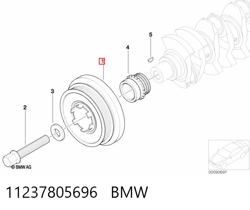11237805696 BMW Демпфер колінвалу
