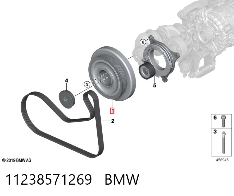 Шків колінвала (демпфер ) Continental/Siemens VD1239 ціна, від 244.66 USD