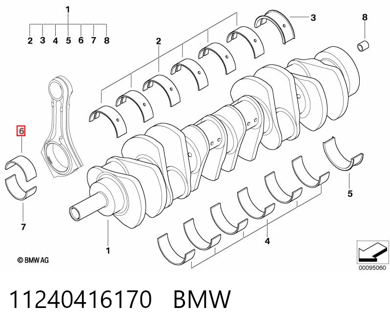Вкладиші шатунові BMW X5 