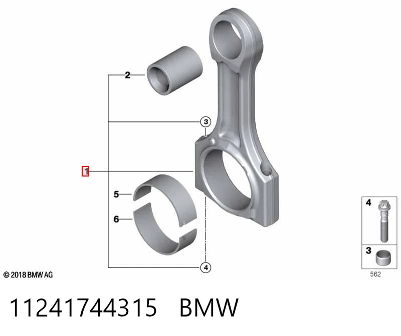 11241744315 BMW Шатун двигуна