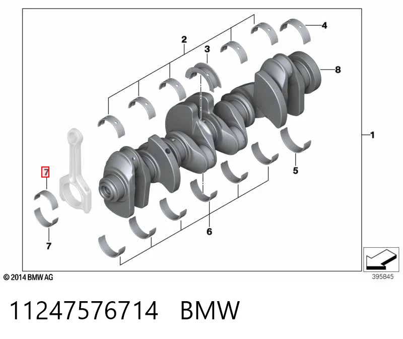11247576714 BMW Підшипник шатуна