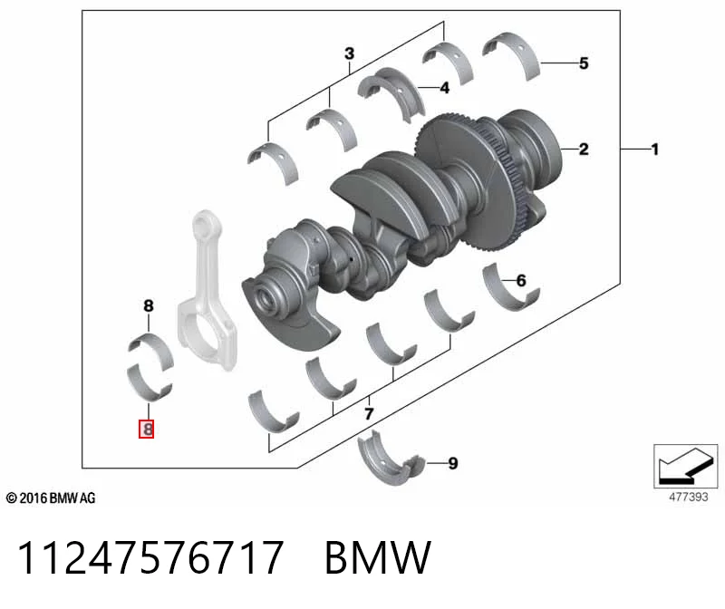 11247576717 BMW Підшипник шатуна