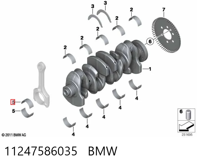 11247586035 BMW Підшипник шатуна