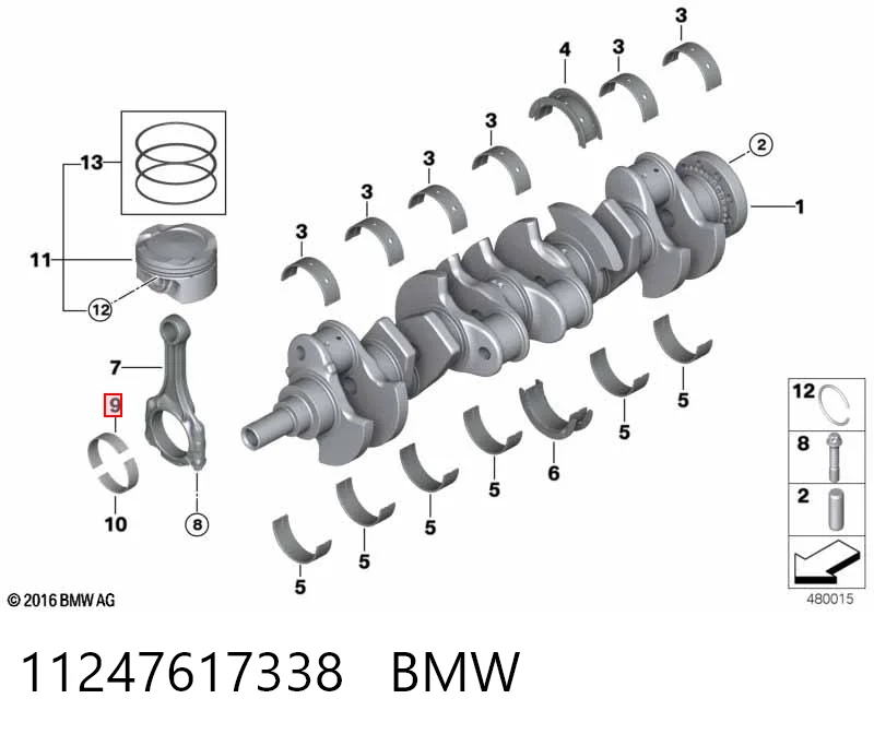 11247617338 BMW Підшипник шатуна