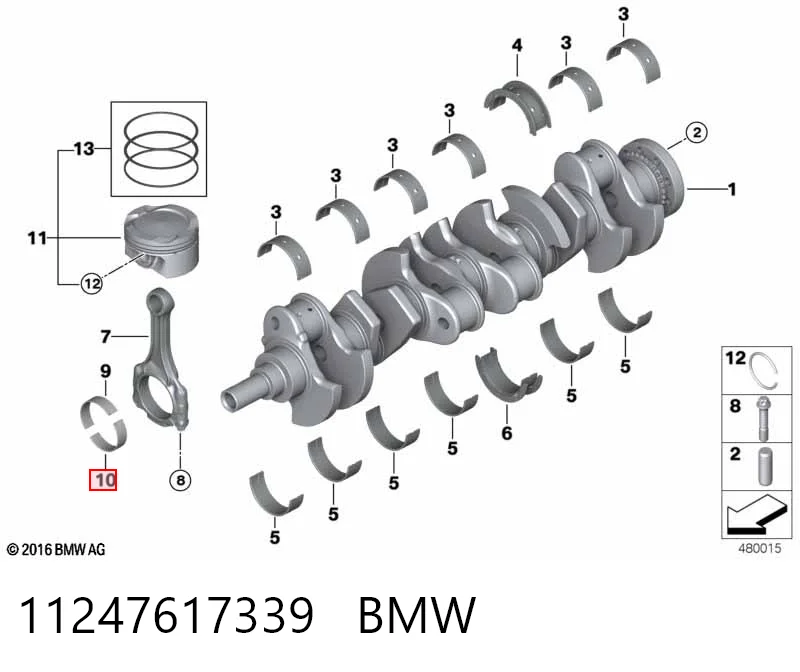 11247617339 BMW Підшипник шатуна