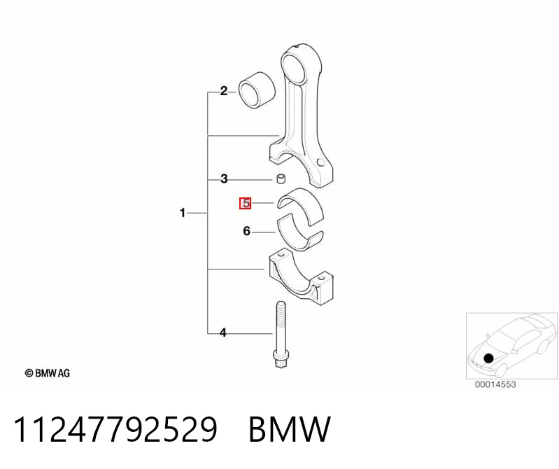 Підшипник шатуна на BMW 5  E28