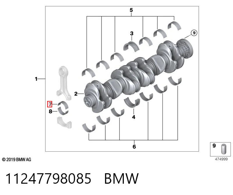 11247798085 BMW Підшипник шатуна