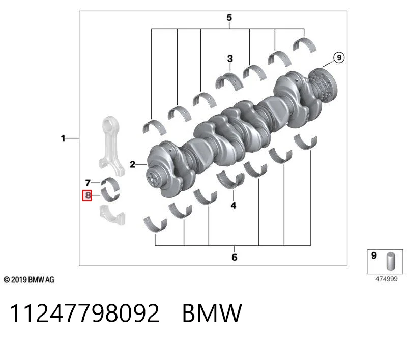 11247798092 BMW Підшипник шатуна