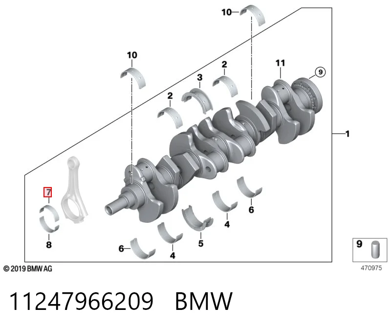 Купити Вкладиші шатунні BMW X6  E71