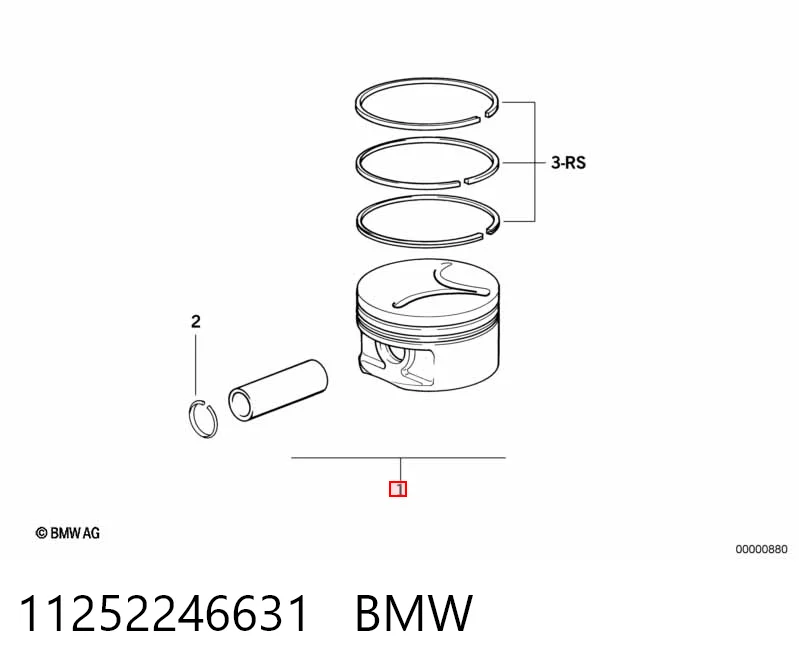Поршень в комплекті на 1 циліндр, STD Mahle Original 826200 ціна, від 86.68 USD