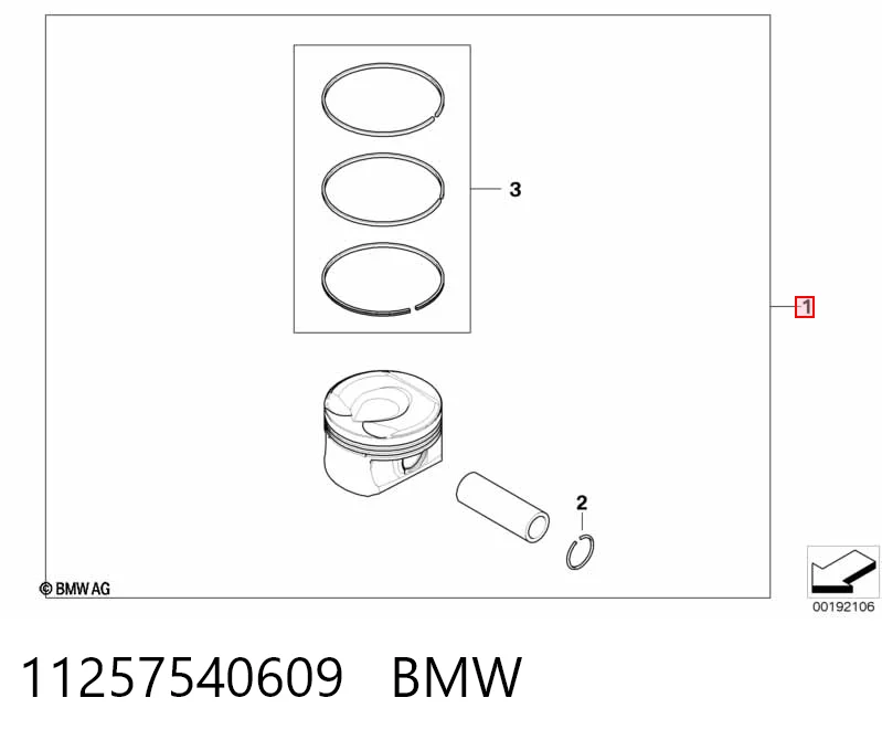 11257540609 BMW Поршень в зборі