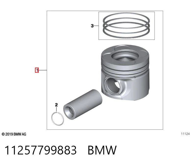 081PI00112000 Mahle Original Поршня на 1 циліндр, STD