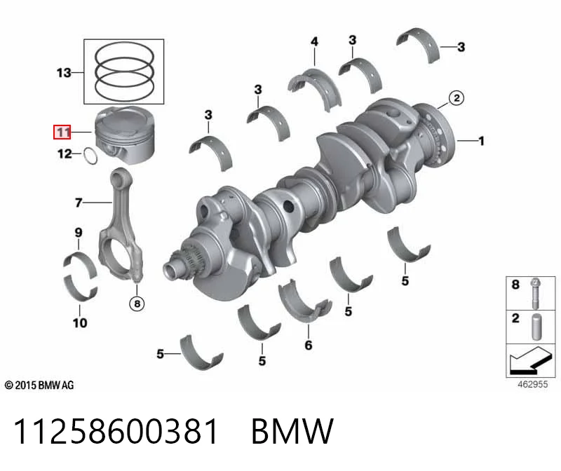 11258600381 BMW Натягувач ланцюга ГРМ