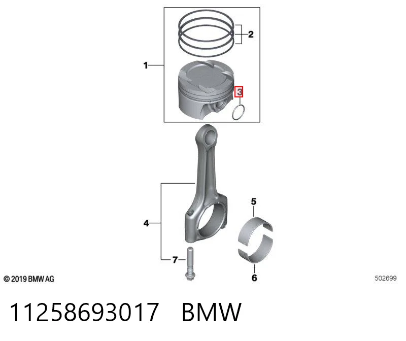 Кільця поршневі на 1 циліндр, STD. AND 3M107008 ціна, від 21.73 USD