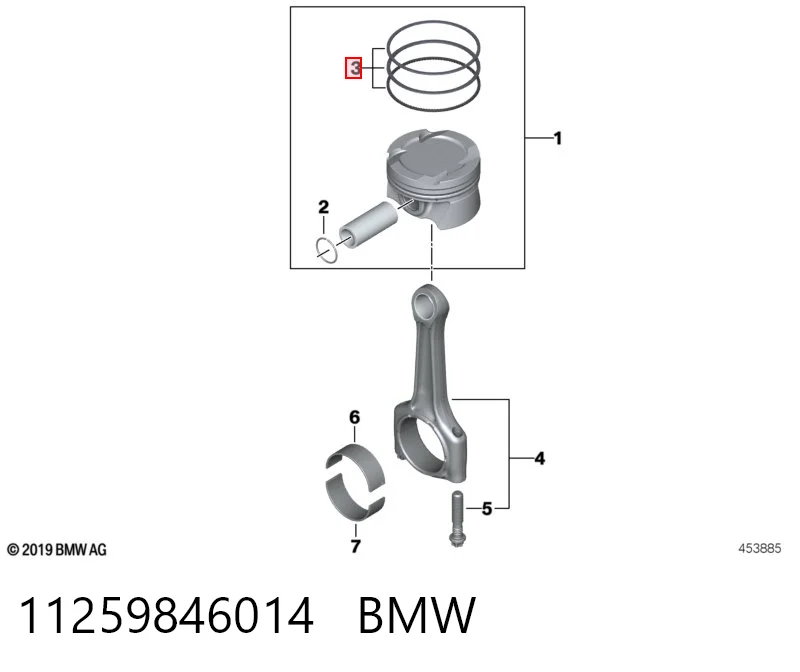 Купити 3M107008 AND Кільця поршневі на 1 циліндр, STD.
