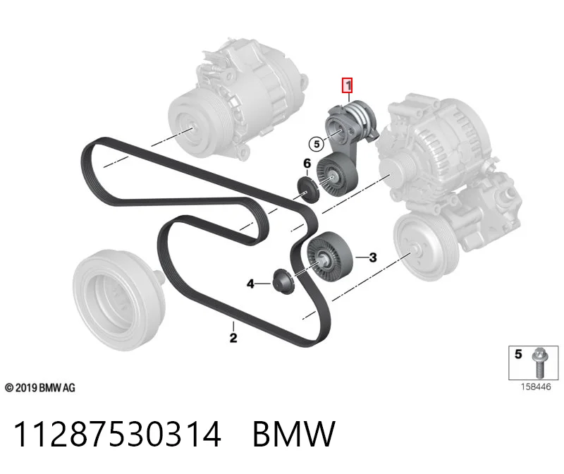 11287530314 BMW Натяжна планка поліклинового ременя