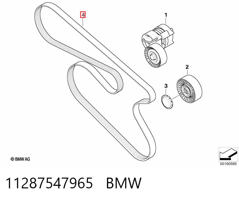 Ремінь кондиціонера BMW 1 