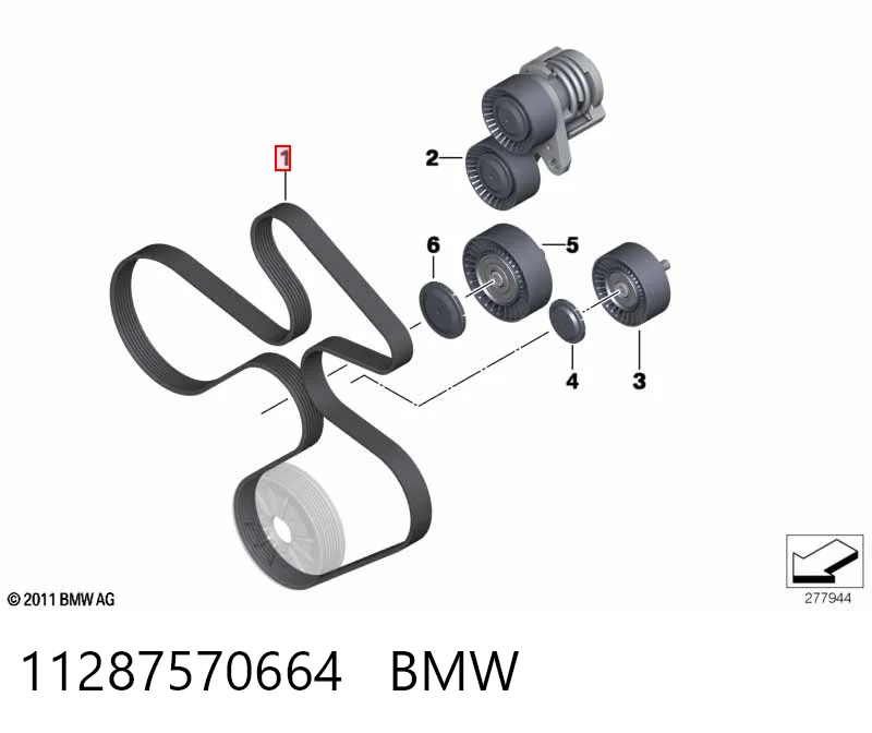  Ремінь генератора BMW 3 