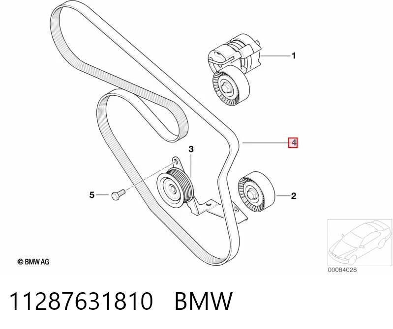 11287631810 BMW Поліклиновий ремінь
