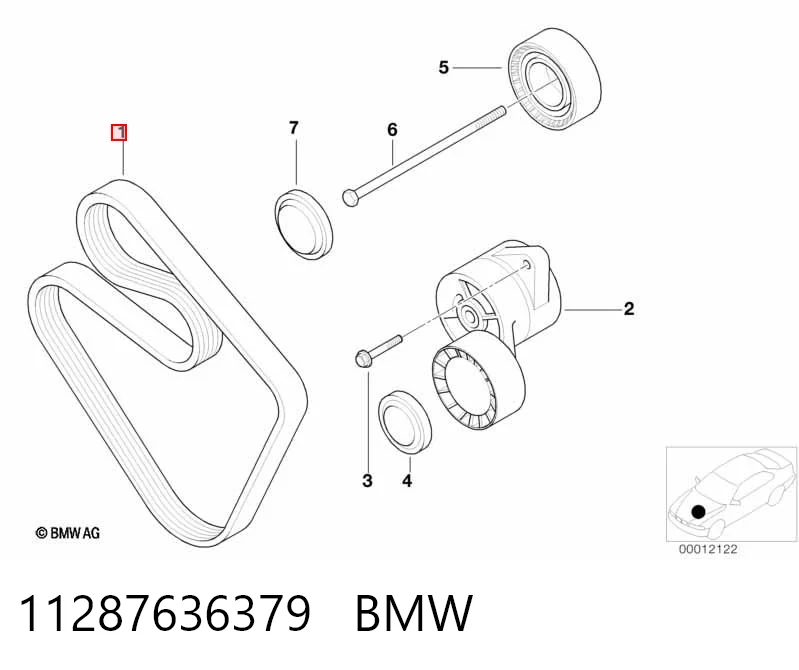 11287636379 BMW Поліклиновий ремінь