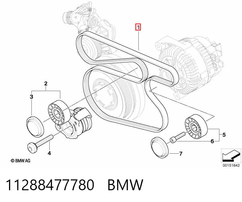 11288477780 BMW Поліклиновий ремінь