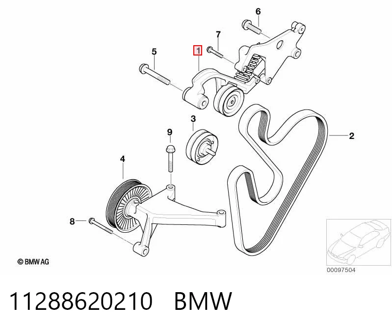 11288620210 BMW Натяжна планка поліклинового ременя