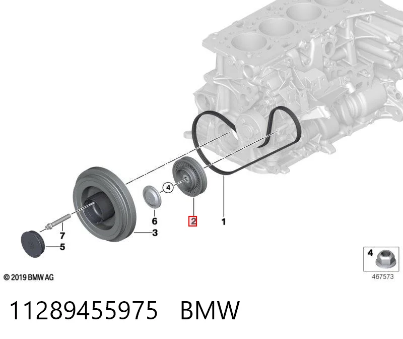 11289455975 BMW Ремінь приводний, агрегатів, комплект