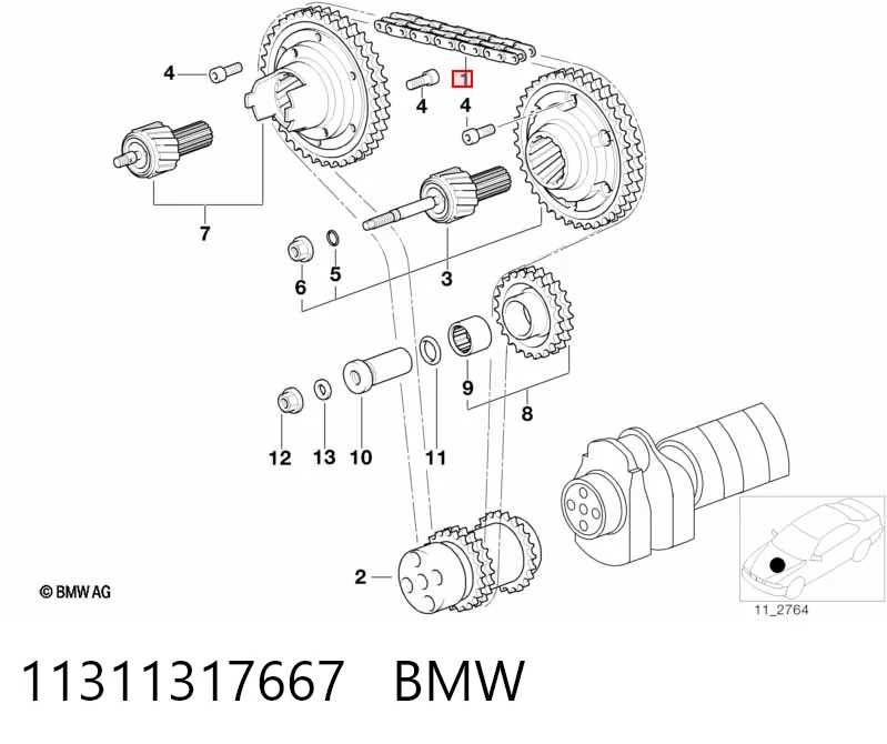 Ланцюг BMW 5 седан (E28) (1980 - 1990) ціна, від 57.51 USD