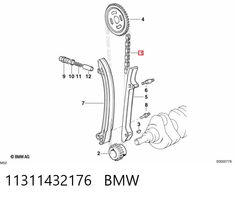 Ланцюг ГРМ 636572 Opel