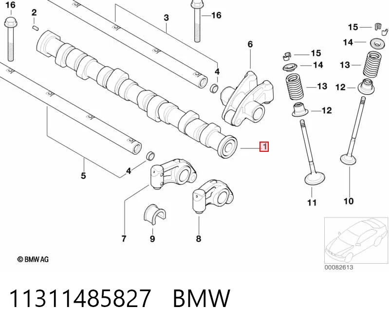 11311485827 BMW Вал розподільний