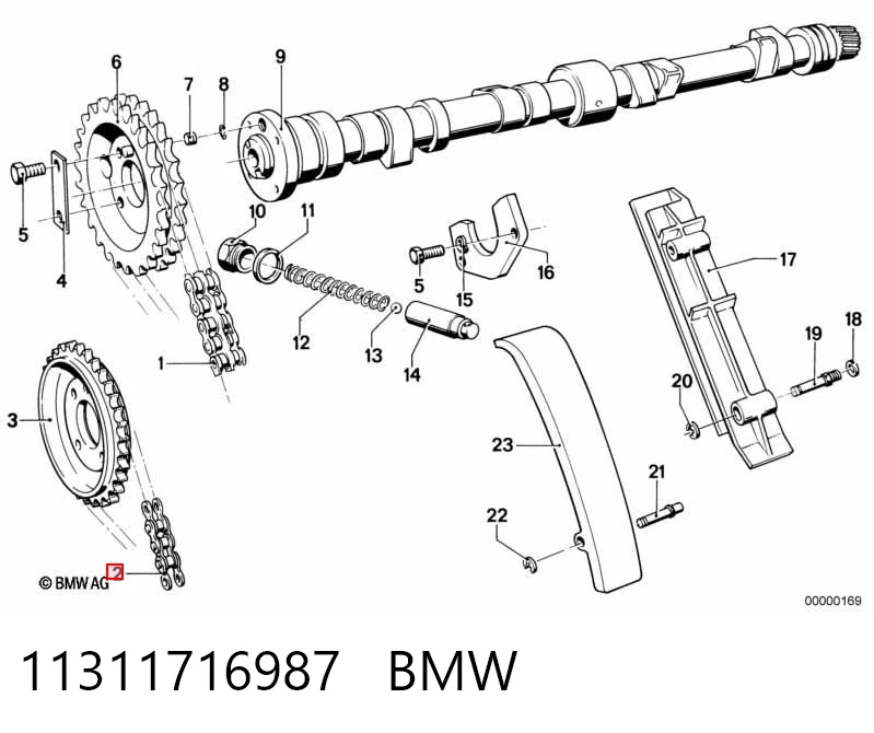 Ланцюг BMW 7 седан (E32) (1986 - 1994) ціна, від 67.74 USD
