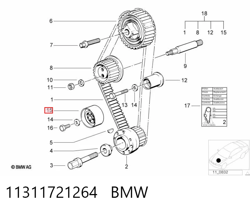  Ролик паразитний ГРМ BMW 3 