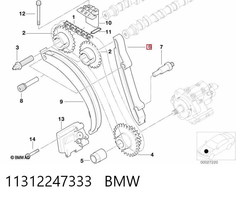 Купити LGJ100990L Britpart Заспокоювач ланцюга ГРМ, лівий