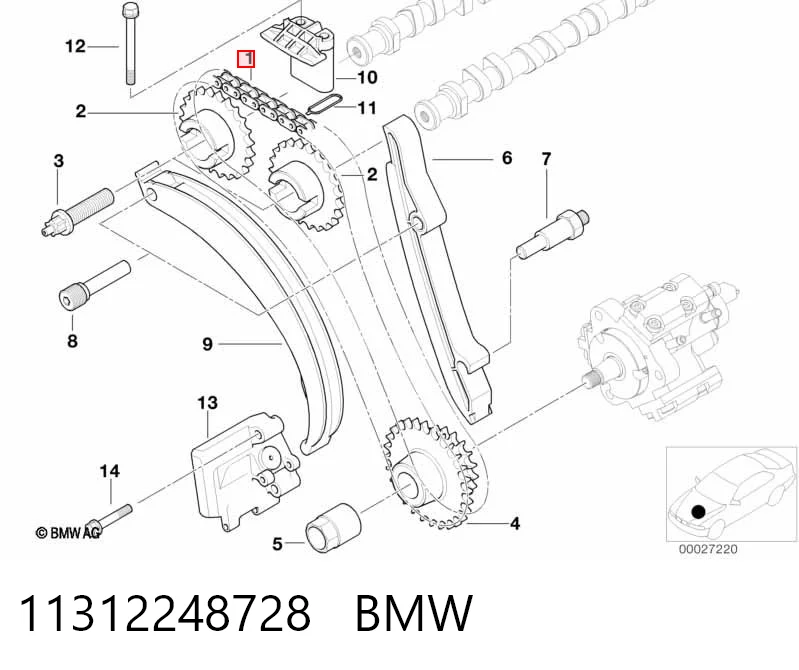 Ланцюг ГРМ, верхня Ford 95VW6268CB ціна, від 54.42 USD