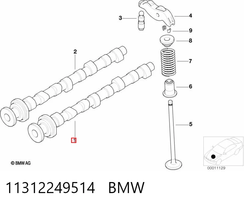 Розподільчий вал впускний на Rover 75  RJ