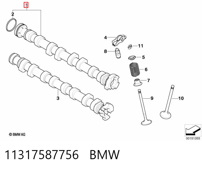 Сальник распредвала двигуна BMW 7 