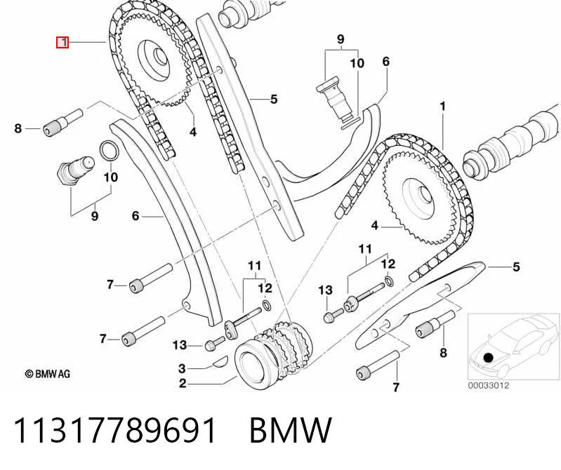Ланцюг BMW 7 седан (E65, E66, E67) (2001 - 2008) ціна, від 84.93 USD