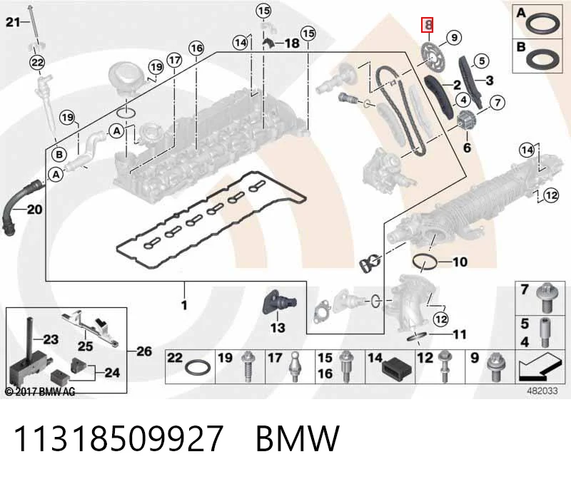 11318509927 BMW Шестерня приводу розподільного валу