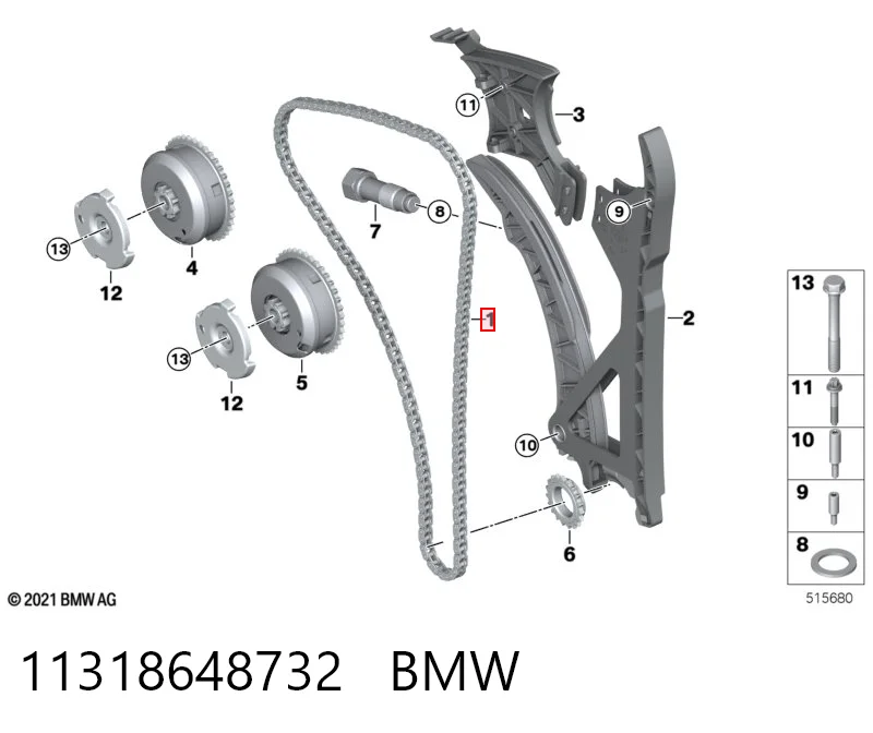 11318648732 BMW Ланцюг приводу распредвала