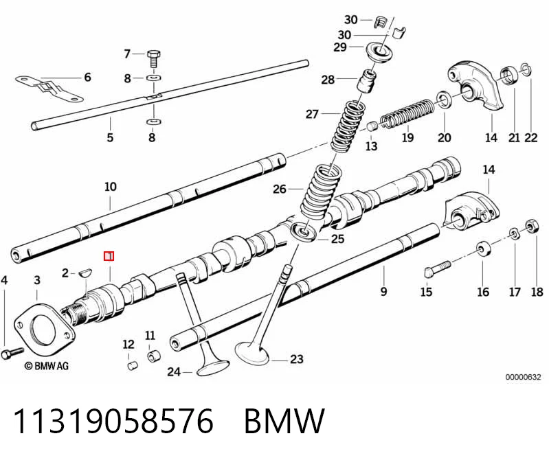 Вал розподільний на BMW 7  E32