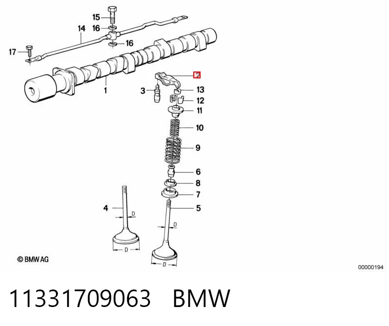11331709063 BMW Коромисло клапана, рокер
