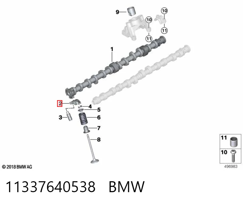 11337640538 BMW Коромисло клапана (рокер), випускний