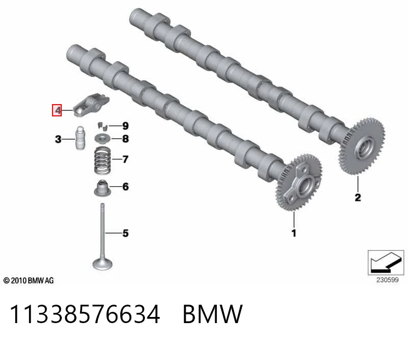 11338576634 BMW Коромисло клапана, рокер