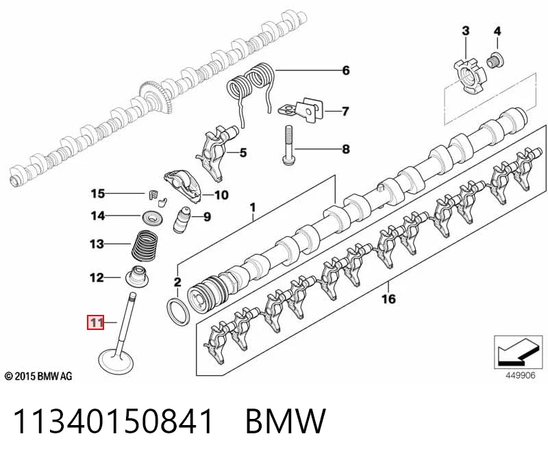 Клапан впускний Kolbenschmidt 111208 ціна, від 8.56 USD