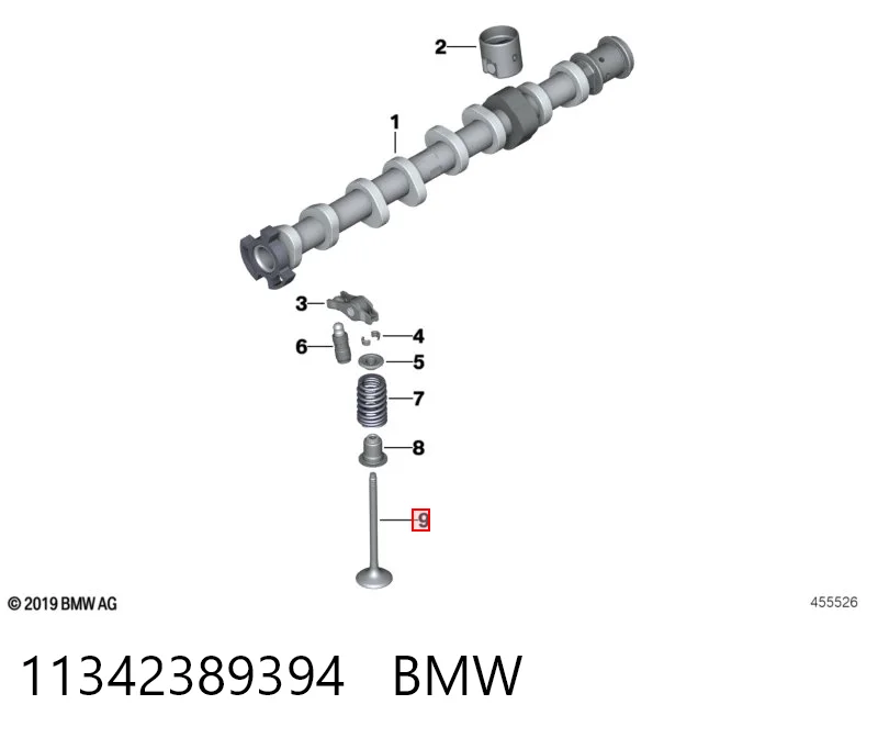 11342389394 BMW Випускний клапан двигуна